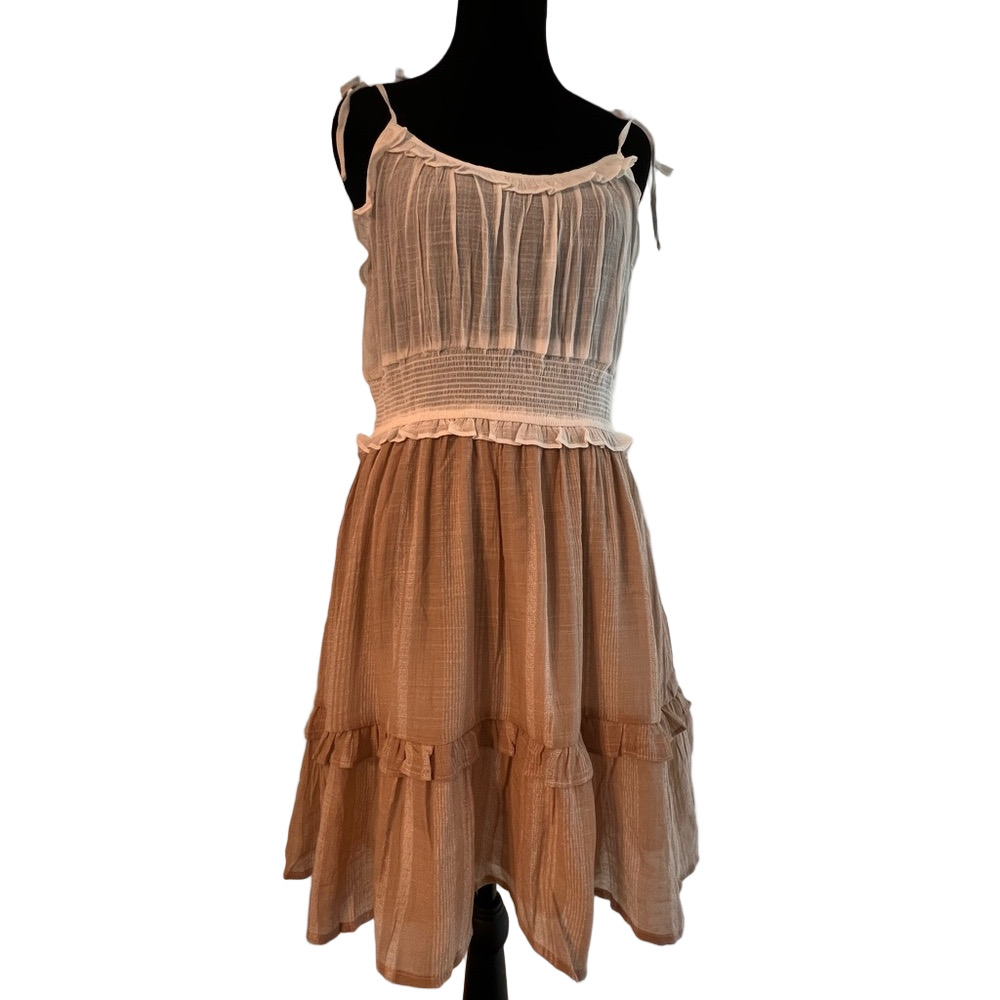 Blu Pepper White and Beige Tunic/Dress NWT S